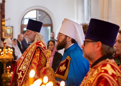 Божественная литургия в храме великомученика Георгия Победоносца г. Саратова
