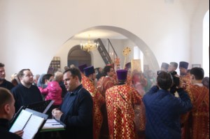 Великое освящение храма святой великомученицы Екатерины г. Саратова и Божественная литургия в новоосвященном храме