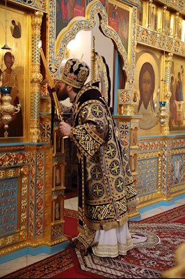 Литургия Преждеосвященных Даров в Свято-Алексиевском женском монастыре г. Саратова