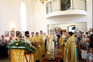 Великое освящение храма в честь святого благоверного князя Михаила Черниговского и боярина его Феодора г. Саратова