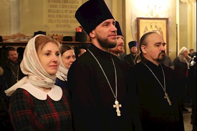 Великая рождественская вечерня в Покровском соборе г. Саратова