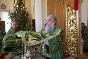 Божественная литургия и Великая вечерня в Свято-Троицком соборе Вольска