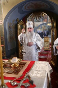 Крещальная литургия в Свято-Троицком соборе Саратова