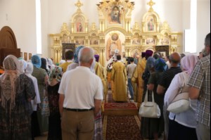 Великое освящение храма в честь святого благоверного князя Михаила Черниговского и боярина его Феодора г. Саратова