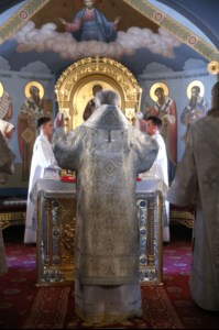 Крещальная литургия в Свято-Троицком соборе Саратова