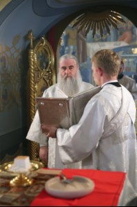 Крещальная литургия в Свято-Троицком соборе Саратова