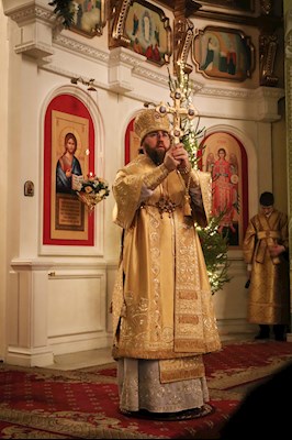 Великая рождественская вечерня в Покровском соборе г. Саратова