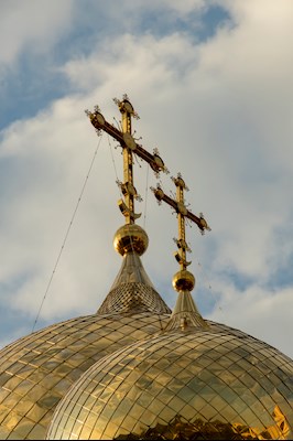В Покровском соборе г. Саратова встретили ковчег с частицей мощей святителя Спиридона Тримифунтского