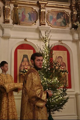 Великая рождественская вечерня в Покровском соборе г. Саратова