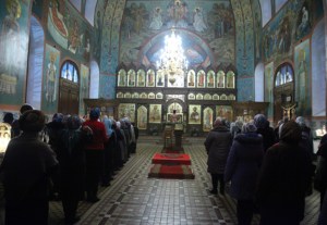 Всенощное бдение в Крестовоздвиженском храме г. Хвалынска