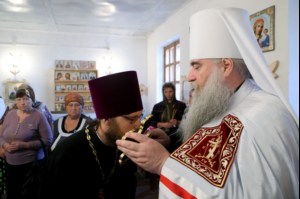 Чин Великого освящения и Божественная литургия в храме святого пророка Илии в селе Липовка Базарно-Карабулакского района