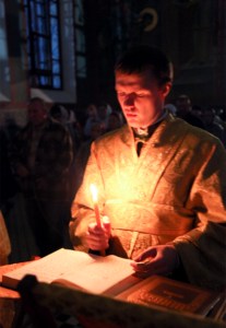 Всенощное бдение в Крестовоздвиженском храме города Хвалынска