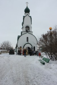 На Волге в селе Пристанное совершен чин Великого освящения воды