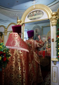 Всенощное бдение в храме святого великомученика и целителя Пантелеимона г. Саратова