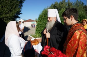 Божественная литургия в храме в честь Рождества Христова с. Вязовка Татищевского района