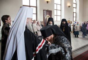 Литургия Преждеосвященных Даров в Свято-Никольском мужском монастыре г.Саратова