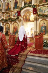 Божественная литургия в храме в честь Покрова Пресвятой Богородицы г. Саратова
