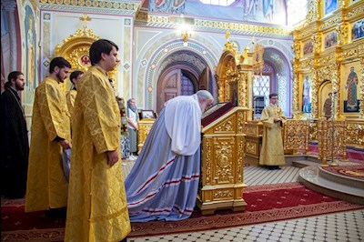 Всенощное бдение в Свято-Троицком кафедральном соборе г. Саратова