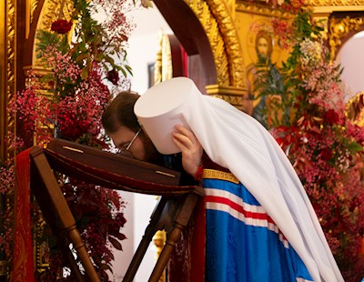 Божественная литургия в храме великомученика Георгия Победоносца г. Саратова