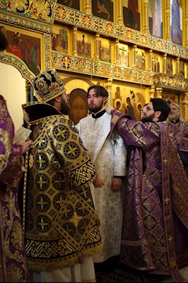 Литургия Преждеосвященных Даров в Свято-Алексиевском женском монастыре г. Саратова