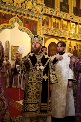 Литургия Преждеосвященных Даров в Свято-Алексиевском женском монастыре г. Саратова
