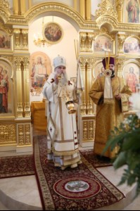 Великое освящение храма в честь святого благоверного князя Михаила Черниговского и боярина его Феодора г. Саратова