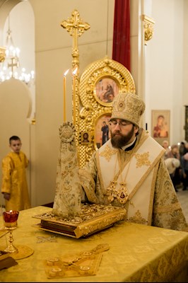 Митрополит Игнатий совершил Божественную литургию в соборном храме святителя Спиридона Тримифунтского г. Саратова