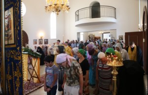 Великое освящение храма в честь святого благоверного князя Михаила Черниговского и боярина его Феодора г. Саратова