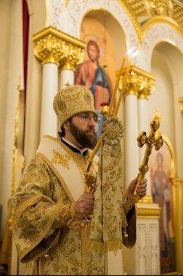 Митрополит Игнатий совершил Божественную литургию в соборном храме святителя Спиридона Тримифунтского г. Саратова