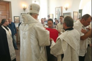 Божественная литургия в храме во имя Архангела Михаила с. Михайловка Саратовского района