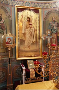 Божественная литургия в храме во имя Всех святых, в земле Российской просиявших, г.Саратова