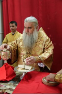 Божественная литургия в храме во имя Всех святых, в земле Российской просиявших, г.Саратова