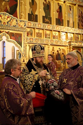 Литургия Преждеосвященных Даров в Свято-Алексиевском женском монастыре г. Саратова