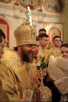Великая рождественская вечерня в Покровском соборе г. Саратова