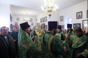 Божественная литургия в храме во имя преподобного Сергия Радонежского поселок Юбилейный г.Саратова