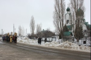 На Волге в селе Пристанное совершен чин Великого освящения воды