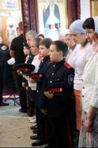 Божественная литургия в храме во имя святителя Тихона, епископа Воронежского, Задонского чудотворца г.Саратова