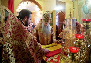 Божественная литургия в тюремном храме во имя святителя и чудотворца Николая при ОТБ №1 г. Саратова