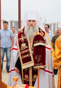 Чин основания храма во имя новомучеников и исповедников Саратовских в строящемся районе Солнечный-2 г. Саратова