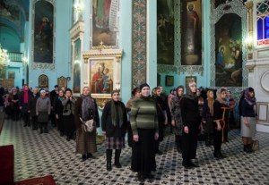 Всенощное бдение в храме в честь Сошествия Святого Духа г.Саратова