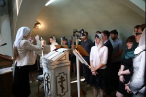 Божественная литургия в храме во имя Всех Святых, в земле Российской просиявших, г.Саратова