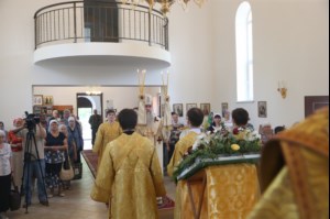 Великое освящение храма в честь святого благоверного князя Михаила Черниговского и боярина его Феодора г. Саратова