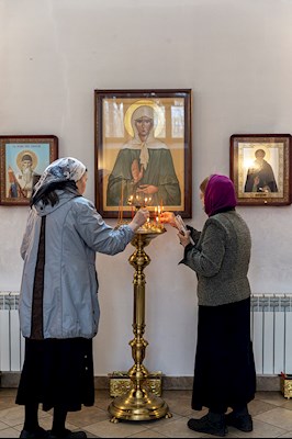 Божественная литургия в храме в честь иконы Божией Матери «Всех скорбящих Радость» г. Саратова