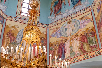 Божественная литургия в Вознесенско-Пантелеимоновском храме с. Усть-Курдюм Саратовского района
