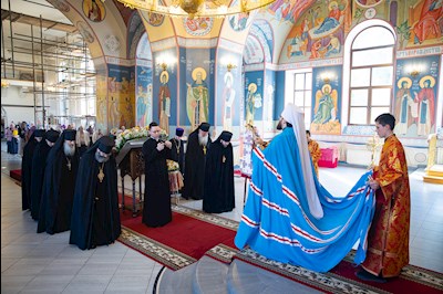 Митрополит Игнатий совершил всенощное бдение в Свято-Никольском мужском монастыре г. Саратова