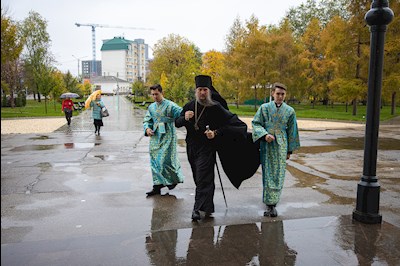Митрополит Игнатий возглавил соборное архиерейское богослужение в Свято-Троицком кафедральном соборе г. Покровска (Энгельса)