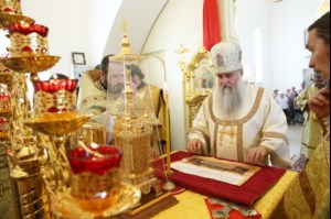 Великое освящение храма в честь святого благоверного князя Михаила Черниговского и боярина его Феодора г. Саратова