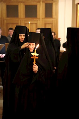 Литургия Преждеосвященных Даров в Свято-Алексиевском женском монастыре г. Саратова