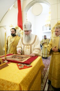 Великое освящение храма в честь святого благоверного князя Михаила Черниговского и боярина его Феодора г. Саратова