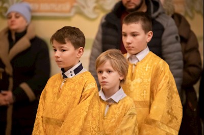 Митрополит Игнатий совершил Божественную литургию и молебен на новый год в Покровском соборе г. Саратова